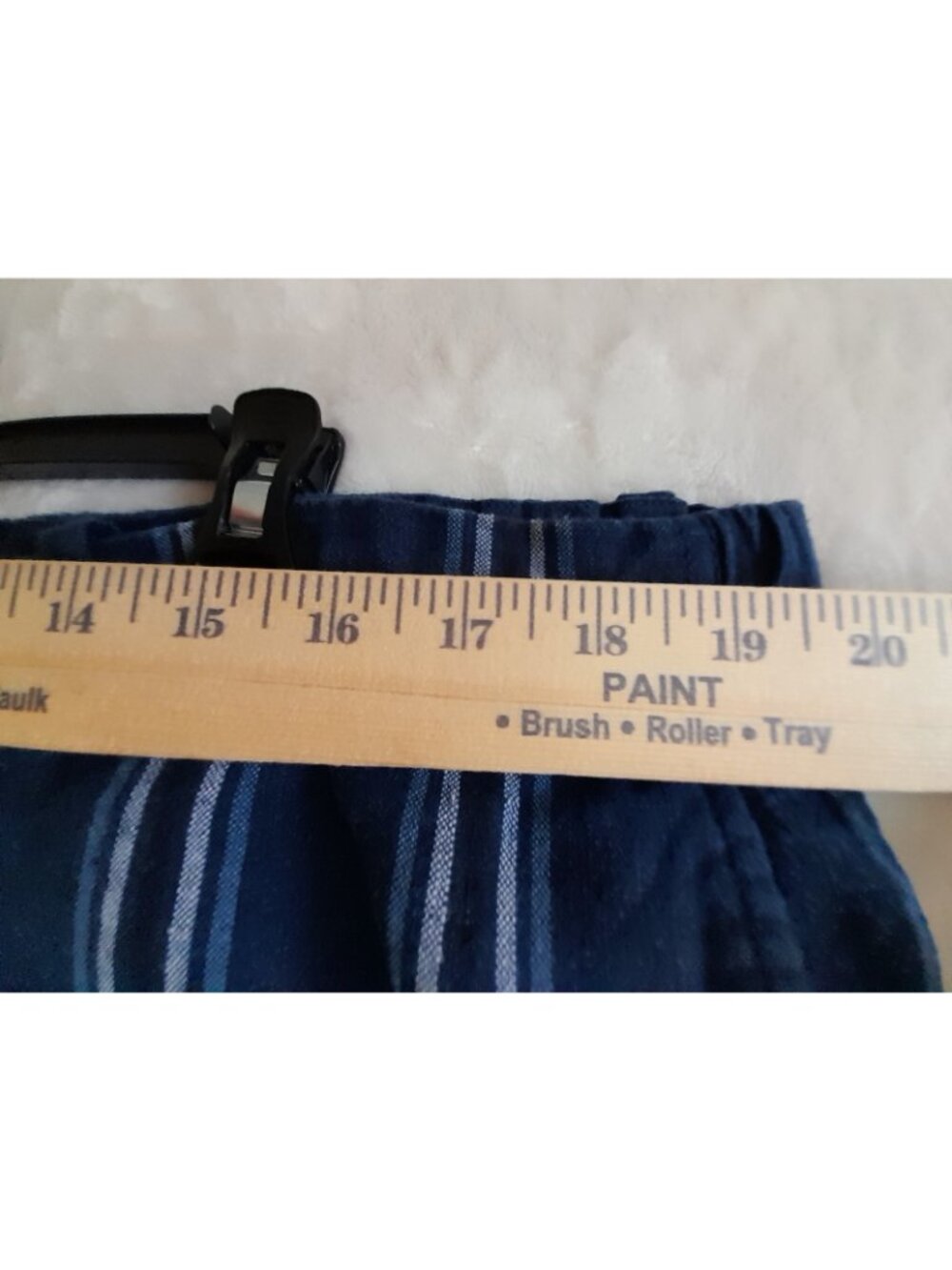 Banana Republic Linen Shorts Vacation Beach Resort Casual Striped Shorts 38 Blue - Picture 8 of 8